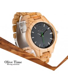 Orologio uomo in legno di olivo 100% italiano