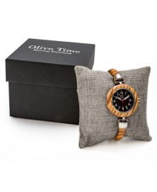 Orologio Donna a bracciale in legno di olivo 100% italiano